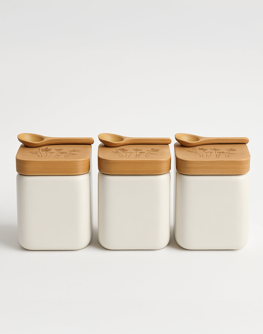 Floral Bloom Condiment Container 3-piece set