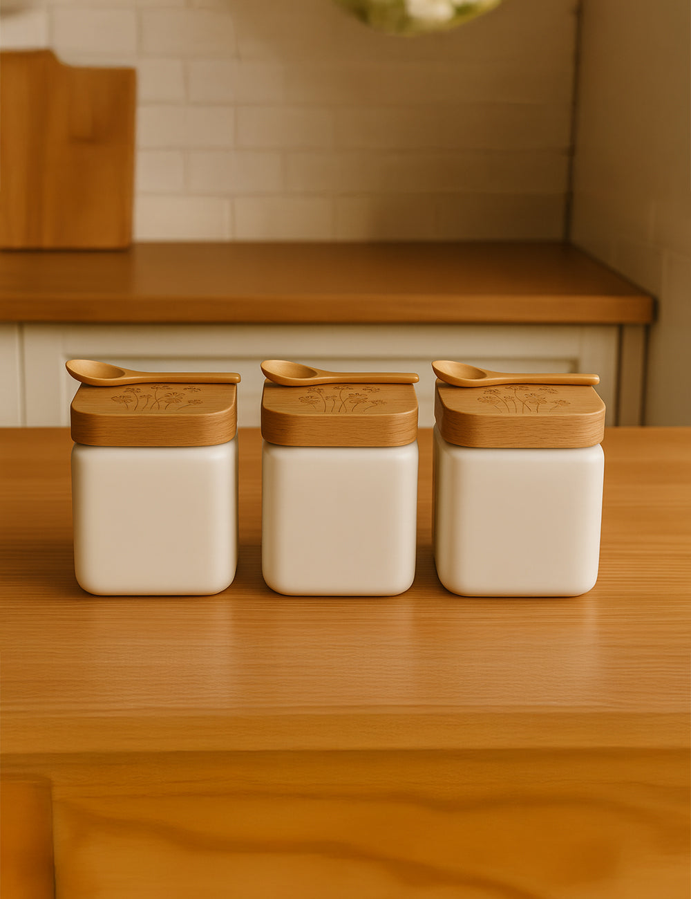 Floral Bloom Condiment Container 3-piece set