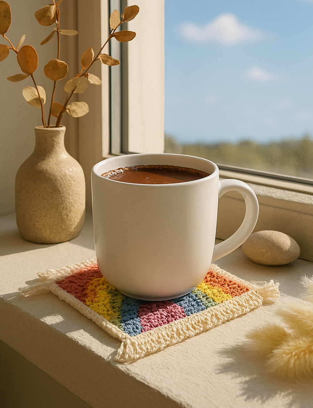 Rainbow Woven Coaster