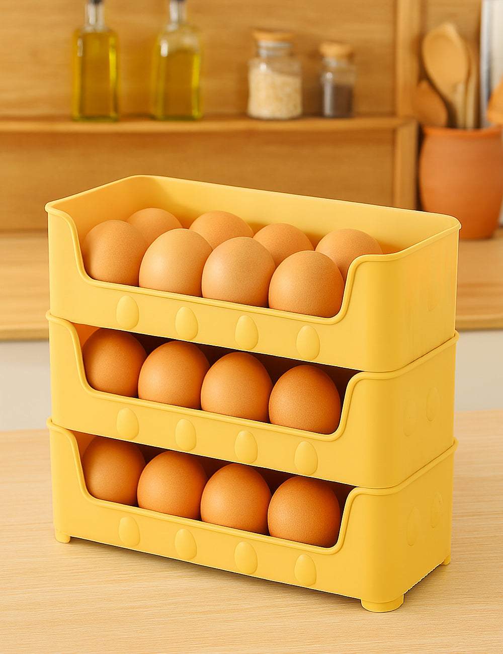 3-layered Stackable Egg Container